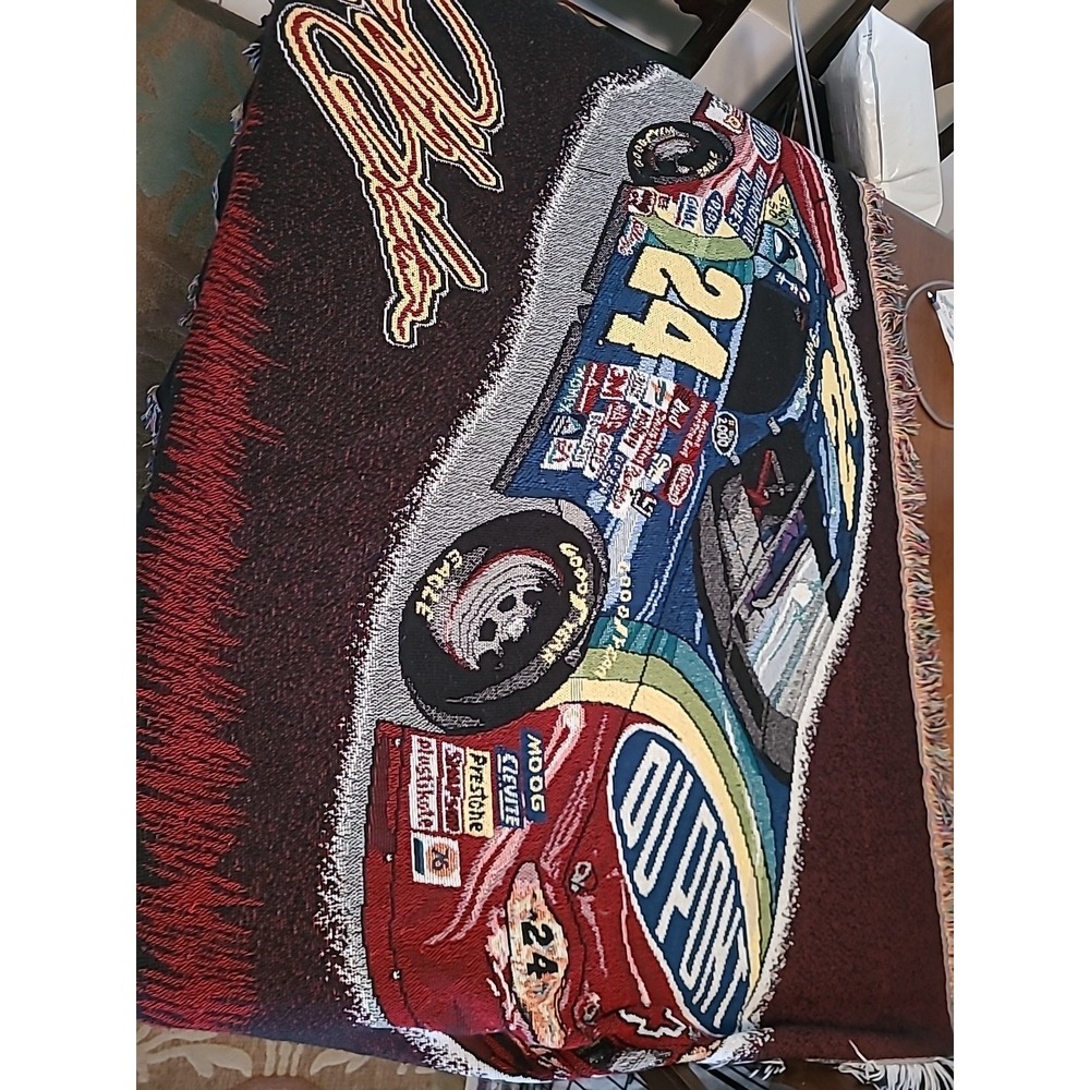 Jeff Gordon DuPont Tapestry NASCAR #24 Throw Blanket 58" By  46"